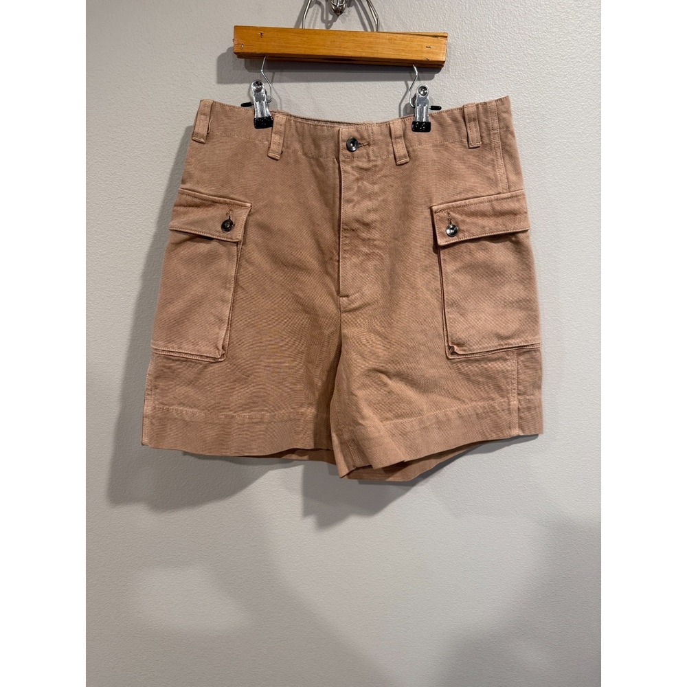 Nike Cargo Shorts Men's Size 30 Brown Cotton Swoosh Logo Standard Fit Knee Lengt